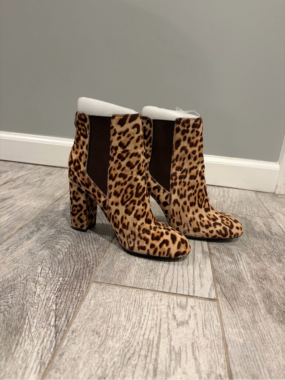 Sam Edelman Leopard Print Block Heel Ankle Boots - Women